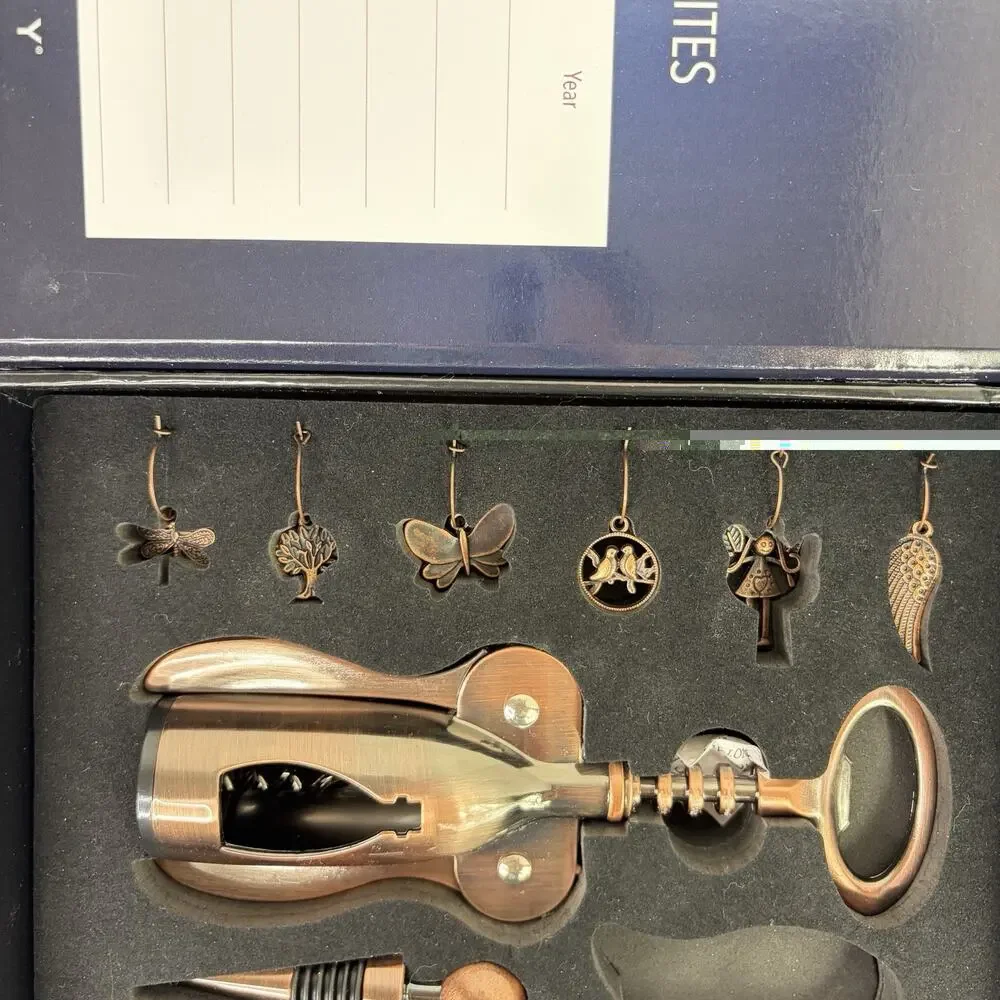 Layzboy Wine Essentials wine opener gift box multipurpose glass markers stopper